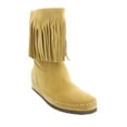 thumbnail image 2 of Daniela Fargion Dark Brown Suede Mid Calf Low Wedge Heel Boots-12 for Womens, 2 of 4