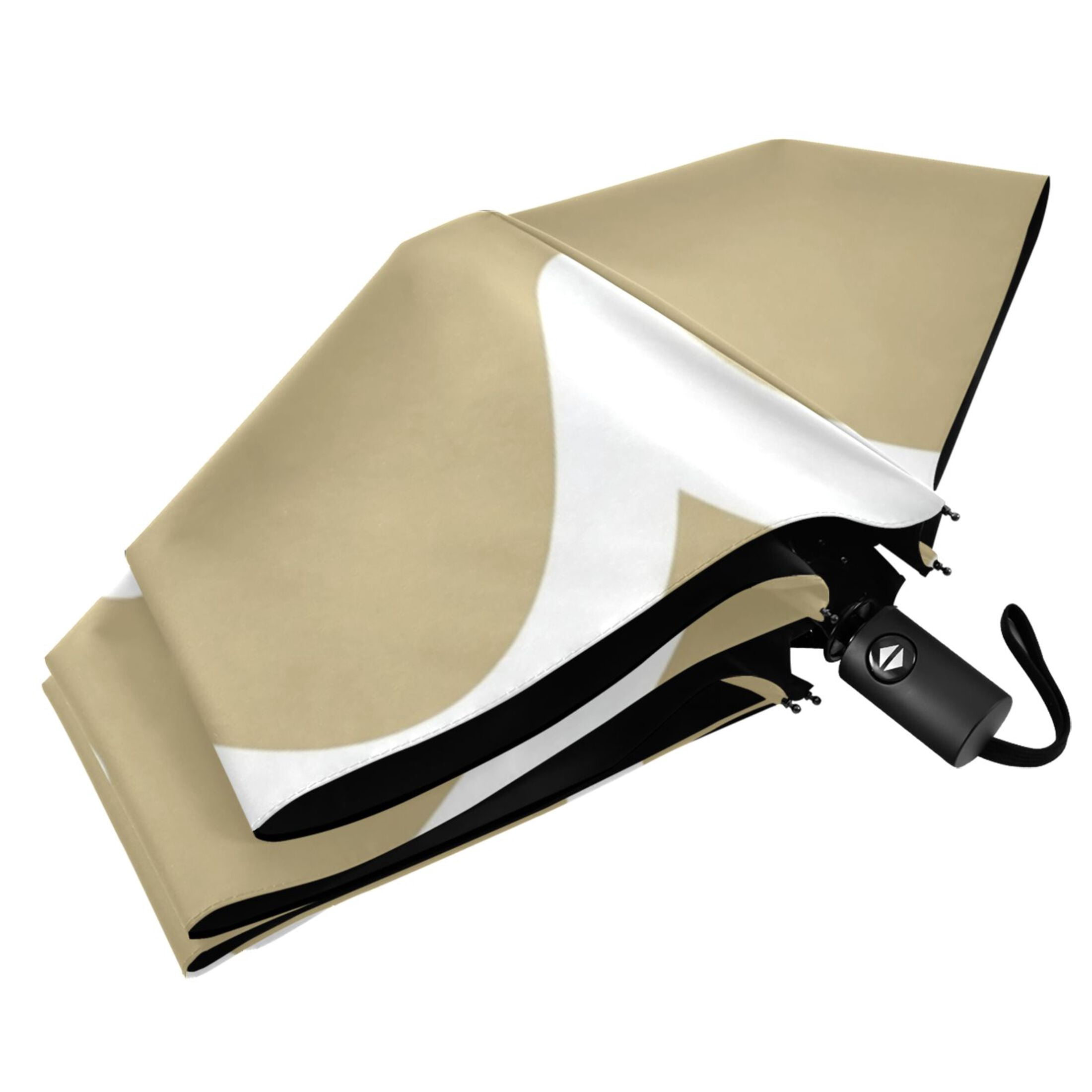 Abstract Rain Scene Folding Umbrella UV50+ Waterproof Sun Protection Auto Open Close Compact Fiberglass Frame