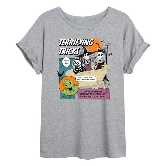 Disney - The Nightmare Before Christmas - Terrifying Tricks TRIO - Juniors Ideal Flowy Muscle T-Shirt