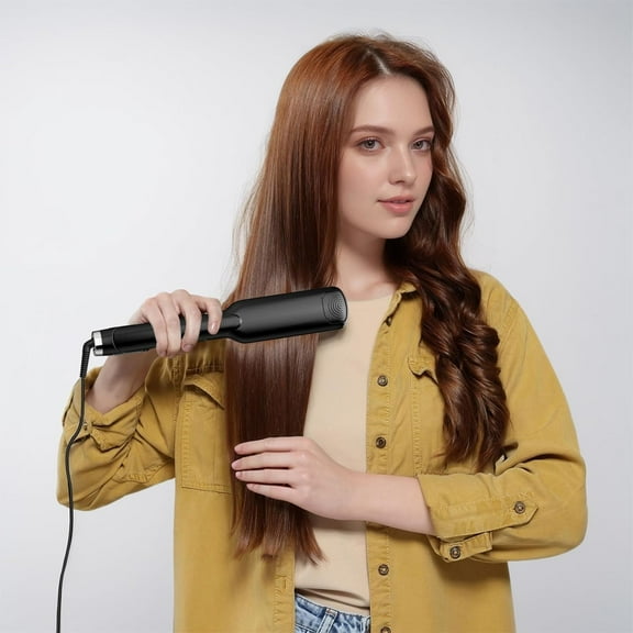 Hair Straighteners for Women 44mm Wide Plate Hair Straightener, Ceramic Tourmaline Coating Plate Smooth Flat Iron, 6-Speed Temperature Levels 150-250°C Pro Version