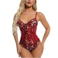 thumbnail image 2 of uublik Valentines Lingerie Set for Women Lace Plus Size Babydoll Sexy Naughty Bodysuit, 2 of 5
