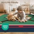 thumbnail image 4 of ODIKA 8'x10' Washable Area Rug Baseball Field Sport Design With Crossed Bats Ball And Stitched Seam Accents for Dining Room, Large Office, Lounge, Non-Slip Chair-Friendly Mat, 4 of 7