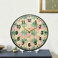 thumbnail image 4 of Yayeee Wall Clock Battery Operated 9.5" Silent Quartz Non-Ticking for Living Room Decor, Retro Symmetrical Stars, 4 of 8