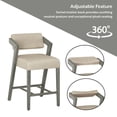 thumbnail image 5 of Bellamy Studios Snyder Upholstered Wood Counter Height Stool, Aged Gray, 5 of 14