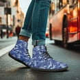 thumbnail image 2 of Wismoutput High-top Leather Barefoot Shoes for Men Wide Toe Box Zero Drop Men's Barefoot Sneakers with Blue Camouflage, 2 of 7