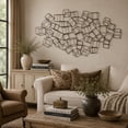 thumbnail image 4 of DecMode Black Metal 3D Layered Wire Cube Geometric Wall Decor, 4 of 15