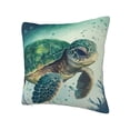 thumbnail image 2 of Wukai Watercolor Turtle1 Premium Polyester Fleece Pillow Covers with Hidden Zipper Closure,Luxuriously Soft and Durable-24"x24", 2 of 7