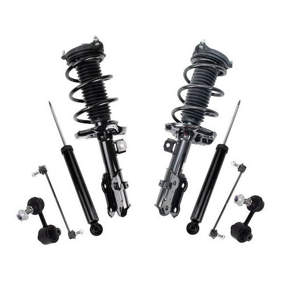 Front and Rear Shock Strut Coil Spring Sway Bar Link Kit 8 Piece - Compatible with 2017 - 2020 Hyundai Elantra Sport 2018 2019