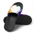 thumbnail image 4 of GZHJMY Stylish Slides for Women Men, Grunge Heart Frame on Rainbow Pride Symbol Soft Flexible Slip-on Sandals Slippers, 4 of 7