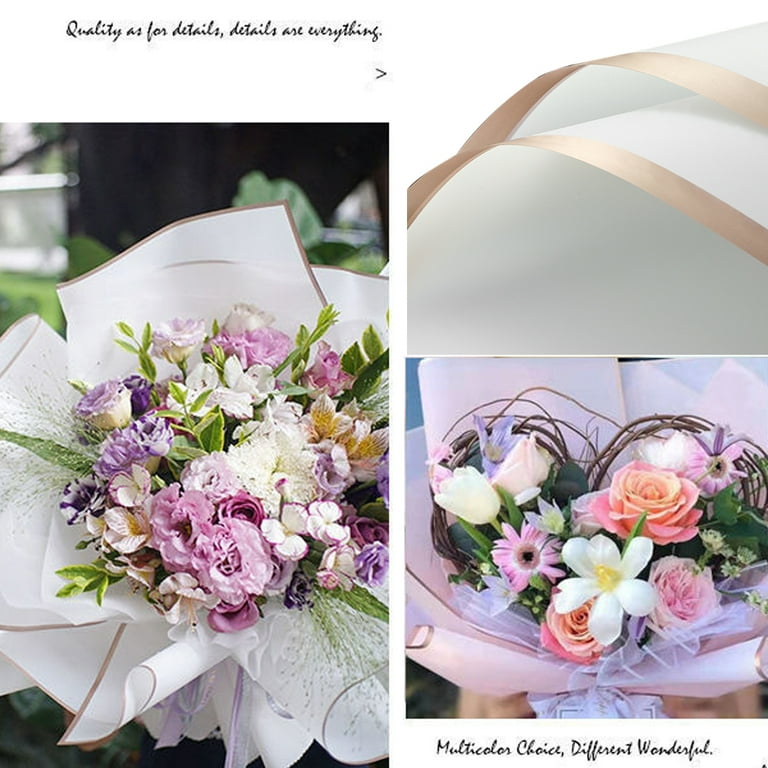 100 Sheets Flower Wrapping Paper Florist Bouquet Supplies