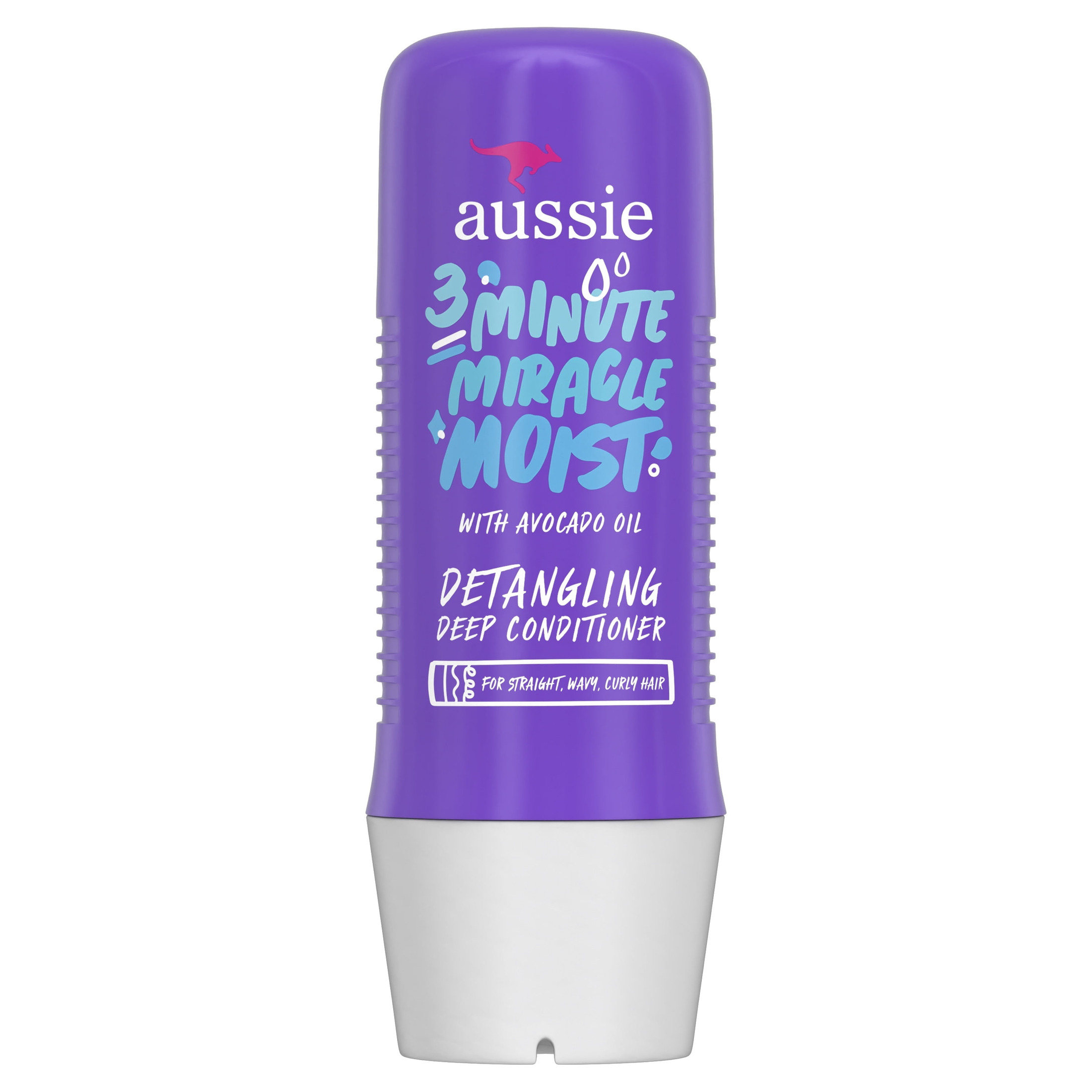 Aussie 3 Minute Miracle Moist Detangling Deep Conditioner, Paraben Free, 8 fl oz