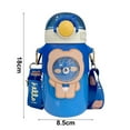 thumbnail image 5 of Manunclaims 600ML Insulated Mug Airtight Ring Top Lid Leak proof High Capacity Adjustable Strap Cartoon Crossbody Sippy Cup for School, 5 of 7