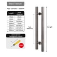 thumbnail image 2 of Oval Shape Glass Door Handles Stainless Steel Barn Doors Pull Handle Set, Shower Door Hardware Fittings ,Easy to Install, 2 of 8