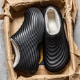 thumbnail image 2 of Men's Slippers Arch Support Pull On Fleece Lined House Shoes Wide Width Non Slip Comfortable Casual Indoor Outdoor Mens Slipper Size 42, 2 of 9