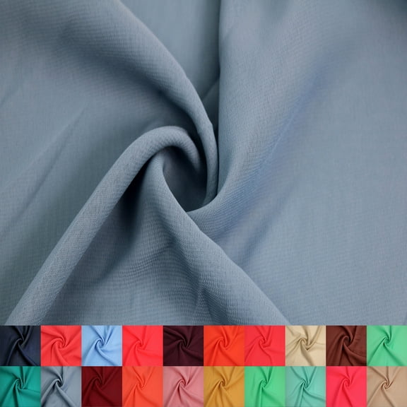 58" Wide Hi Multi Chiffon Washed Fabric by the Yard - 70GSM Lightweight, Breathable, Anti-Wrinkle, Non-Stretched - Great for Apparel, Drapes, Home Decor, DIY.