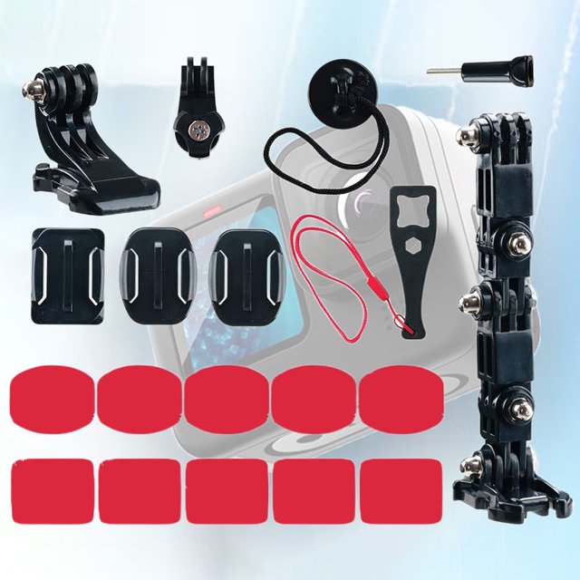 Partes de Cámaras Deportivas Equipo Multifuncional para Go Pro 11 10 9 (19 en 1)