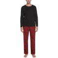 thumbnail image 1 of Purcoar Mens Pajamas Set Sleepwear Loungewear Pj Sets Plaid Pants with Tops, 1 of 7