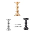 thumbnail image 4 of Toystoory Candelabro de hierro de 2 piezas, candelabro de repuesto reutilizable para mesa, centro de mesa, decoración de candelabro de compromiso para Decoración del hogar Negro Toystoory HA067003-03, 4 of 6