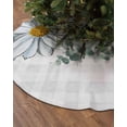 thumbnail image 2 of Spring Floral Christmas Tree Skirt 36 Inches Large Christmas Skirt Tree, White Daisy Eucalyptus Leaves Checkered Tree Skirt Christmas Decorations for Fireplace Party Holidays Indoor Outdoor, 2 of 7