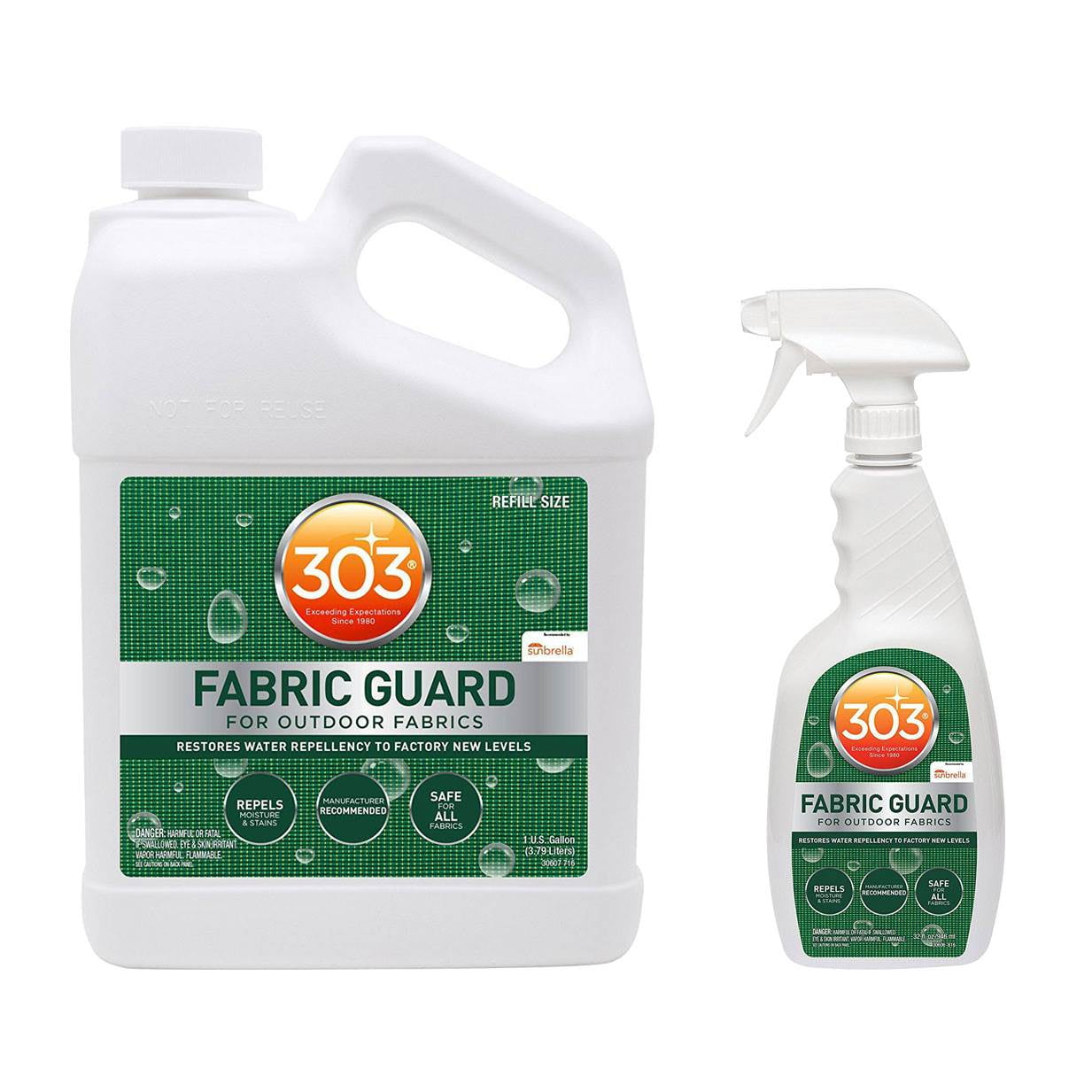 303 Fabric Guard Stain Protector Treatment, 1 Gallon & 32 Ounce Spray