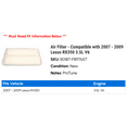 thumbnail image 2 of Air Filter - Compatible with 2007 - 2009 RX350 3.5L V6 2008, 2 of 2