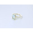 thumbnail image 4 of RatanGems Pear Cut Blue Aquamarine Gemstone Ring, 925 Sterling Silver, 4 of 5