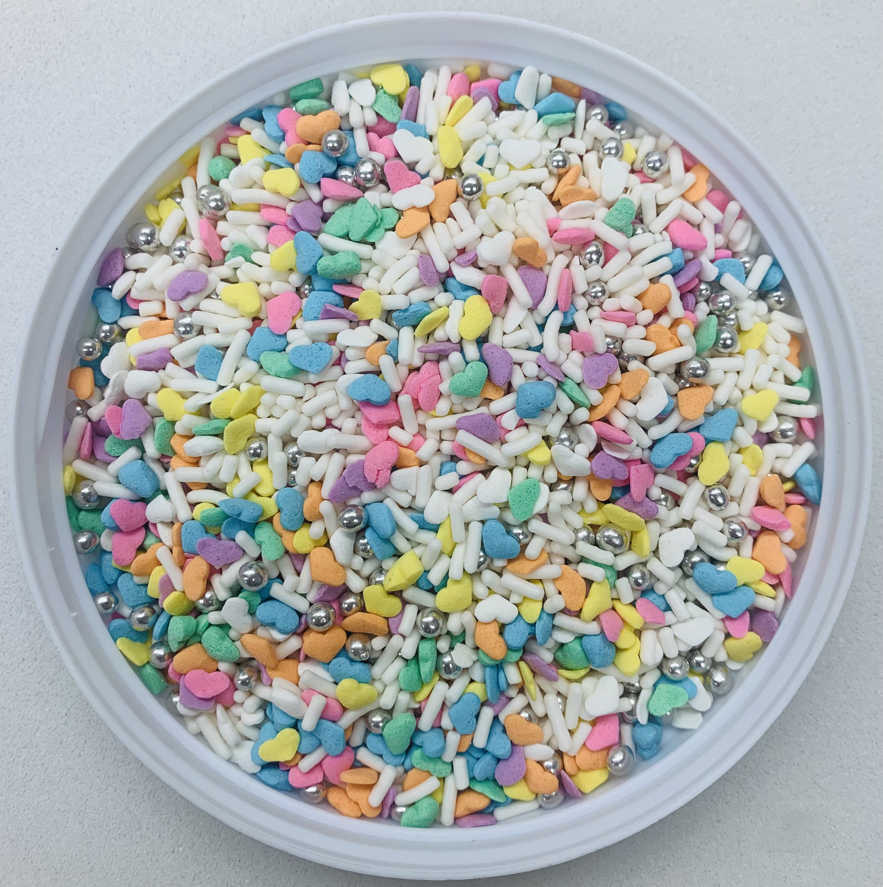 Pastel My Heart Confetti Sprinkles, Cakes, Cookies, Donut, Cakepop Toppings, 6 oz