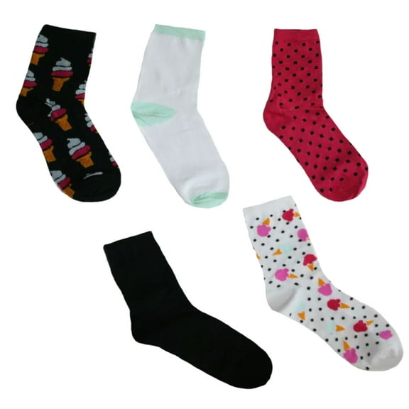 Chatties 5 Pack of Crew Socks Ice Cream (9-11)
