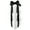 Black, variant on Homeford Nested Square Gift Boxes, White, 5-inch, 6-inch, 7-inch, 3-piece, 1.5-inch Silver Satin Ribbon