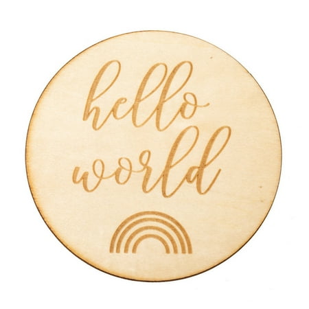 

SIEYIO Baby Milestone Card Printed Milestone Circle Disc Months Signs Card Wooden Monthly Cards Baby Birth Announcement Cards