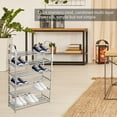 thumbnail image 3 of justharion Shoes Rack Organizer Multi-layer Stainless Steel Shoe Tower Storage Shelf for Living Room Doorway, 6-Tier, 40, 3 of 7