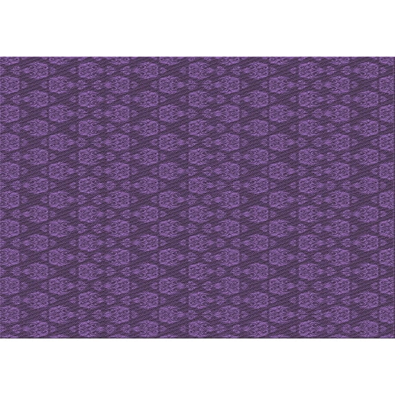 Ahgly Company Machine Washable Indoor Rectangle Transitional Purple Iris Purple Area Rugs, 5' x 8'