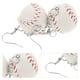 thumbnail image 3 of 1 par de pendientes de béisbol 3D con forma de bola para niñas, 3 of 7