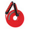 thumbnail image 1 of Cuerda para saltar, cuerda para saltar de algodón, cuerdas para saltar ajustables y sin enredos para entrenamiento cardiovascular y de resistencia, carga roja, 1 of 5
