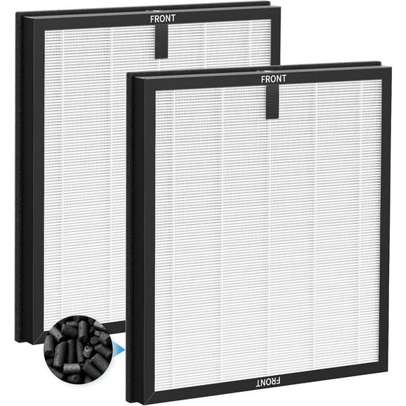 2 Pack F1 Replacement Filter for AMEIFU F1 Air Purifier, Double-Sided Air Purifier Filter for Home Large Room Up to 2200 Sq Ft, H13 True HEPA and Activated Carbon Filter, Replace Part #‎F1F