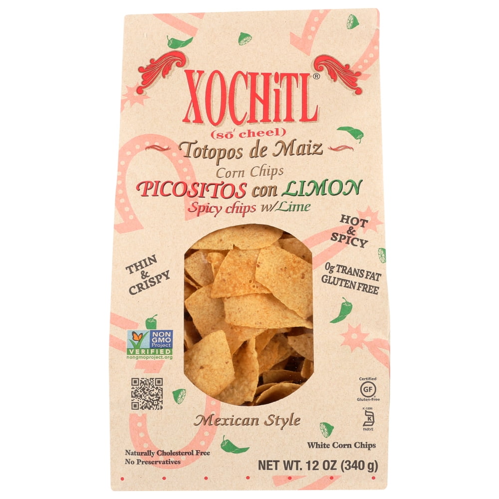 Xochitl Picositos Con Limon Spicy White Corn Chips With Lime, 12 Oz