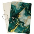 thumbnail image 2 of 1set Wooden 2-Ring Loose Leaf Binder Postcard Phote Album Cover Marbling 240x160x2.5mm Hole: 5mm 2pcs/set, 2 of 9