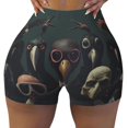 thumbnail image 2 of Vsdgher Stylish Avian Gathering Workout Shorts for Women Seamless Soft Smooth Gym Yoga Scrunch Active Exercise Fitness Shorts-, 2 of 8