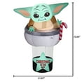 thumbnail image 4 of Gemmy Christmas Airblown Inflatable The Child in Pod Scene Star Wars, 6 ft Tall, grey, 4 of 5