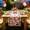 thumbnail image 5 of Memorial Day Saving!4th of July Decorations, Independence Day Table Flag Red White Blue Star Striped Floral Print Dining Table Decoration, 5 of 7