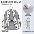 thumbnail image 5 of Cute Dinosaur Pattern Backpack for School,Cute School Bag,Schoolbag with Adjustable Shoulder Straps & Padded Back,13.4"x11"x4.7", 5 of 6
