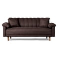 thumbnail image 2 of Sofá Cama de Lino Chocolate Makora Modelo Brooklyn, 2 of 8
