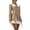 Khaki, variant on Women'S Long Sleeve Fall Dresses Casual Doll Collar A Line Fit and Flare Goth Dress