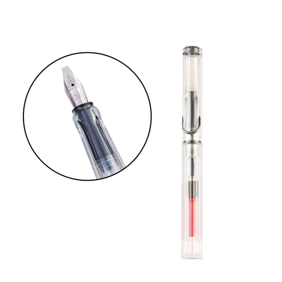 JUNTEX Calligraphy Gothic Parallel Pen 6 Flat Pen Nibs Transparent Pen Body for Present