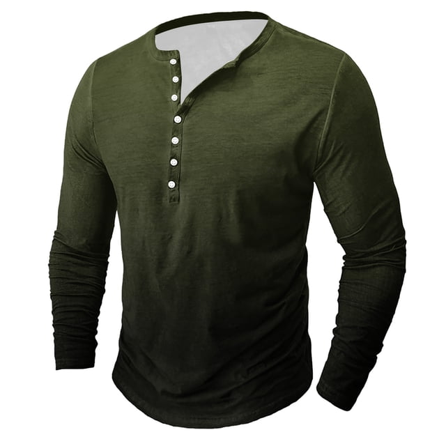 AherBiu Plus Size Men's Long Sleeve Shirts Stretch Quick-Drying Athletic Button T-Shirts Graphic Sweatshirts Crewneck Tees