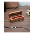 thumbnail image 2 of Caja De Madera Nogal Para Dos Anillos De Boda O Compromiso, 2 of 4