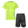thumbnail image 3 of Xnihocha Boys Soccer Sports Training Uniforms Kids Youth Athletic Football Soccer Jersey Shirt and Fluorescent_Green 110, 3 of 7