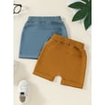 thumbnail image 4 of vera natura Toddler Boy Casual Shorts Solid Color Elastic Waist Pull On Short Pants with Pockets, 4 of 9