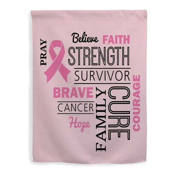 ThisWear Survivor Flag Pink Breast Cancer Awareness Flag Cure Cancer Garden Flag Vertical House Flag Pink