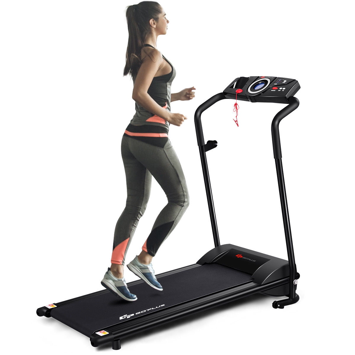 Goplus 1HP Electric Treadmill Folding Motorized Power Running Machine
